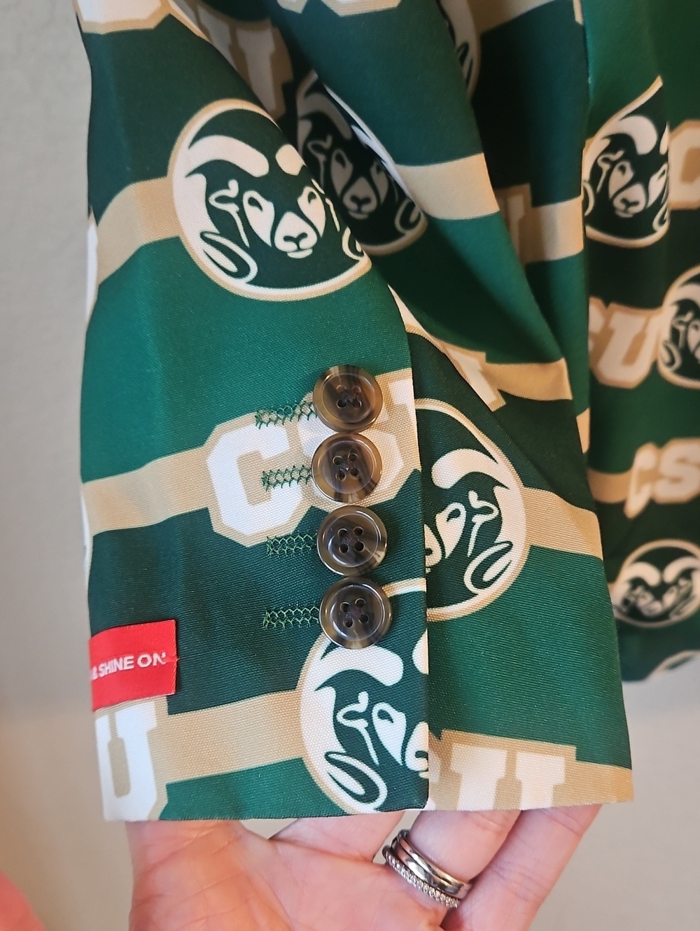 CSU CO STATE RAMS Printed Blazer for Men Size 38 Shinesty Blazer - Picture 7 of 8